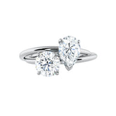 Round & Pear ‘Toi et Moi’ Engagement Ring